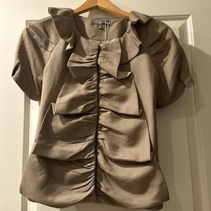 NWT MM Couture Khaki Jacket Fully Lined With Snap Buttons Size Small